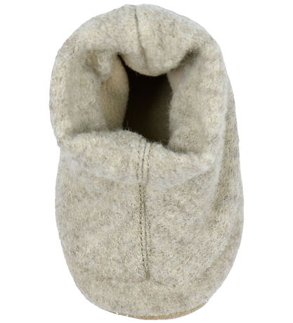 Melton Hausschuhe - Wolle - Beige Melange Melton Hausschuhe - Wolle - Beige Melange