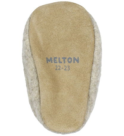 Melton Hausschuhe - Wolle - Beige Melange Melton Hausschuhe - Wolle - Beige Melange