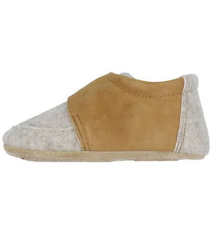 Melton Slippers - Beige Melange