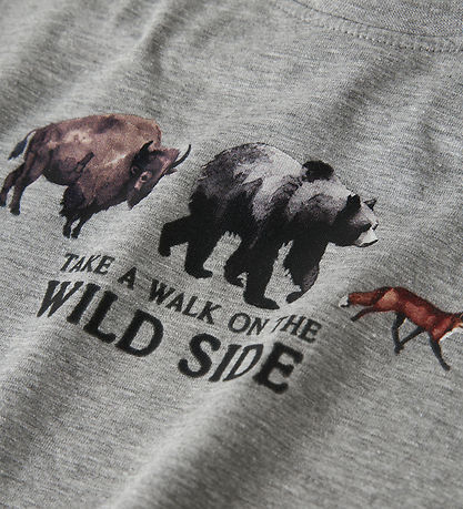 Name It Blouse - NmmOris - Grey Melange w. Animals Name It Blouse - NmmOris - Grey Melange w. Animals