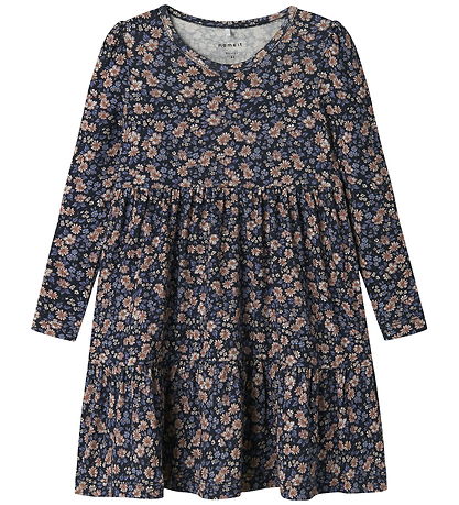 Name It Kjóll - NmfOalia - Dökkblátt Blazer M. Blóm
