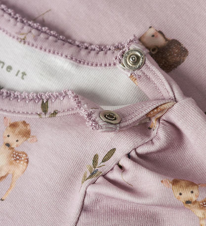 Name It Bodysuit l/s - NbfOtia - Burnished Lilac w. Animals Name It Bodysuit l/s - NbfOtia - Burnished Lilac w. Animals