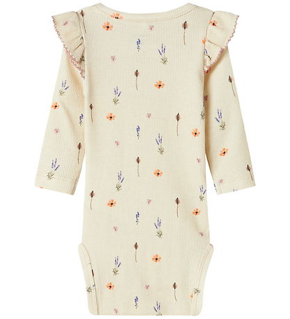 Name It Bodysuit l/s - NbfOhio - Peyote Melange w. Flowers Name It Bodysuit l/s - NbfOhio - Peyote Melange w. Flowers