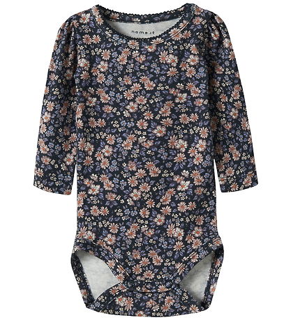 Name It Samfella l/e - NbfOalia - Dökkblátt Blazer M. Blóm
