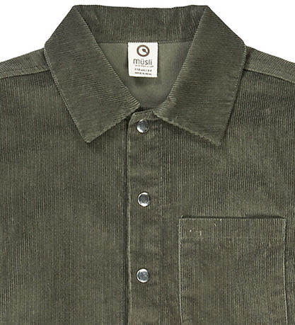 Müsli Hemd - Cord - Deep Green
