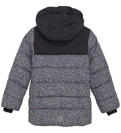 Color Kids Polstret Jakke - Quilt - Fantom m. Blomster