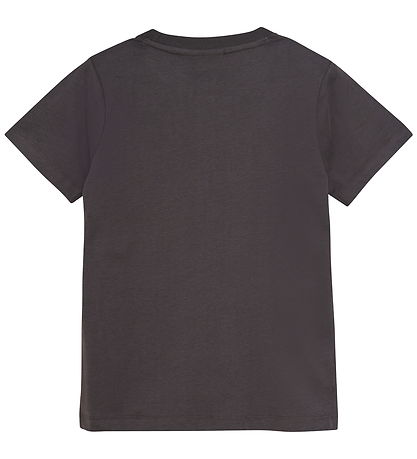 Color Kids T-shirt w. Print - Phantom Color Kids T-shirt w. Print - Phantom