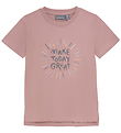 Color Kids T-shirt - w. Print - Woodrose Color Kids T-shirt - w. Print - Woodrose