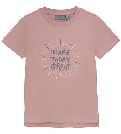 Color Kids T-Shirt - met Print - Woodrose Color Kids T-Shirt - met Print - Woodrose