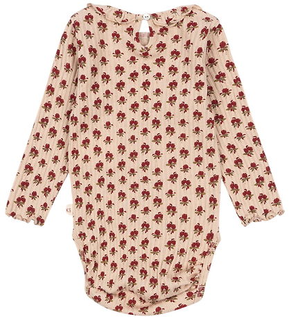 Konges Sløjd Body l/ä - Rib - Nia - Ruby Rose m. Lochmuster