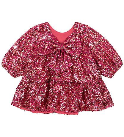 Konges Sløjd Dress - Lila Sequin Bow - Sparkling Sangria
