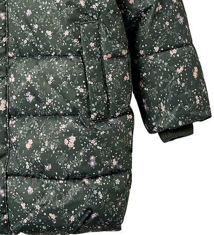 Wheat Puffer Jacket - Yrsa - Forest Lake Checked Flowers Wheat Puffer Jacket - Yrsa - Forest Lake Checked Flowers