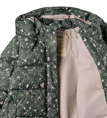 Wheat Puffer Jacket - Yrsa - Forest Lake Checked Flowers Wheat Puffer Jacket - Yrsa - Forest Lake Checked Flowers