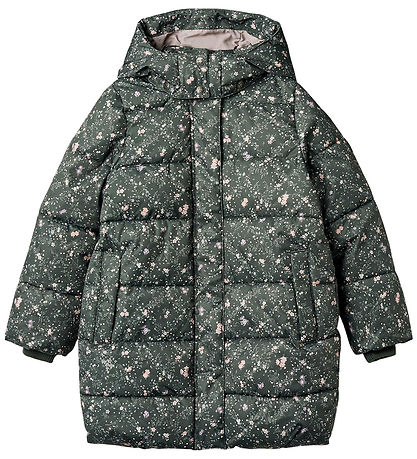 Wheat Puffer Jacket - Yrsa - Forest Lake Checked Flowers Wheat Puffer Jacket - Yrsa - Forest Lake Checked Flowers