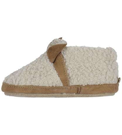 Melton Soft Sole Leather Shoes - Fuzzy Teddy - Oxford Tan