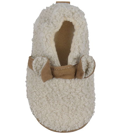Melton Soft Sole Leather Shoes - Fuzzy Teddy - Oxford Tan