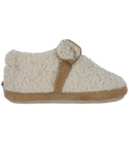 Melton Soft Sole Leather Shoes - Fuzzy Teddy - Oxford Tan