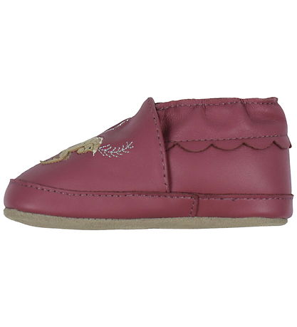 Melton Soft Sole Leather Shoes - Carousel - Red Violet