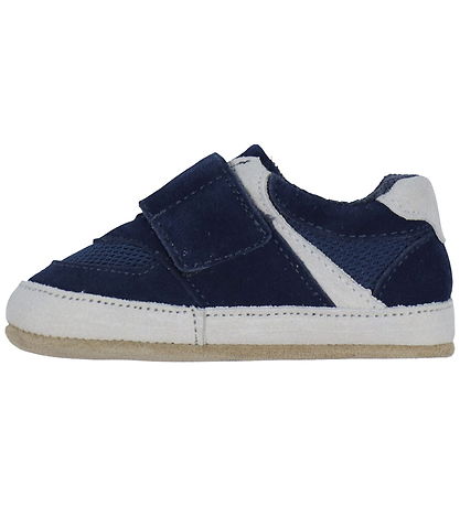 Melton Soft Sole Leather Shoes - Noos Running Slippers - Marine