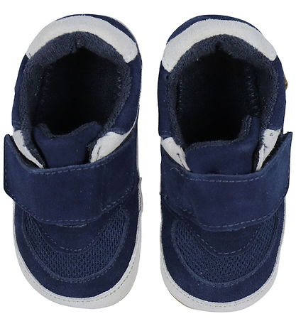 Melton Soft Sole Leather Shoes - Noos Running Slippers - Marine