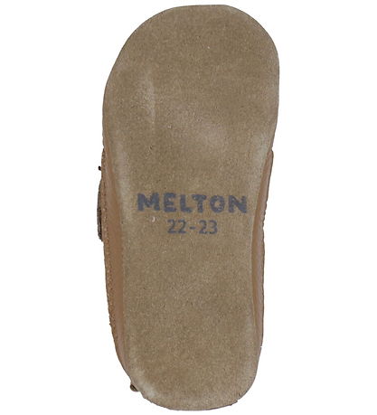 Melton Leder-Krabbelschuhe - Noos - Eule - Keks