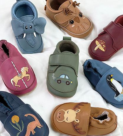 Melton Soft Sole Leather Shoes - Penguin - Captain's Blue