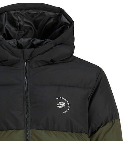 Jack & Jones Puffer Jacket - JjMaze - Rosin/BLOCKING WITH White 