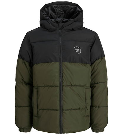 Jack & Jones Puffer Jacket - JjMaze - Rosin/BLOCKING WITH White 