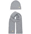 Kids Only Beanie and Scarf - Knitted - KogAvery - Light Grey Mel Kids Only Beanie and Scarf - Knitted - KogAvery - Light Grey Mel