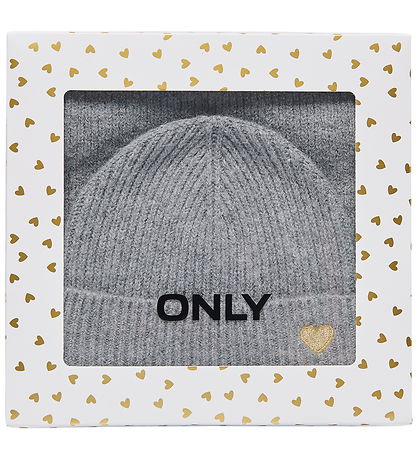 Kids Only Beanie and Scarf - Knitted - KogAvery - Light Grey Mel Kids Only Beanie and Scarf - Knitted - KogAvery - Light Grey Mel