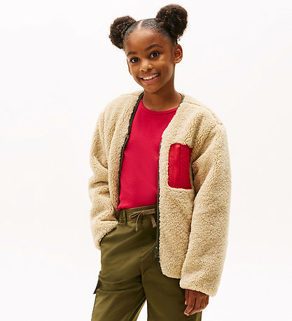 Tommy Hilfiger Fleece Jacket - Reversible - Pewter Green/Beige Tommy Hilfiger Fleece Jacket - Reversible - Pewter Green/Beige