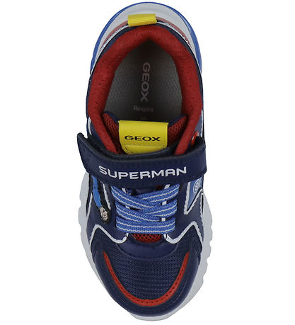 Geox Shoes w. Light - J Ciberdron - Blue/Red w. Superman