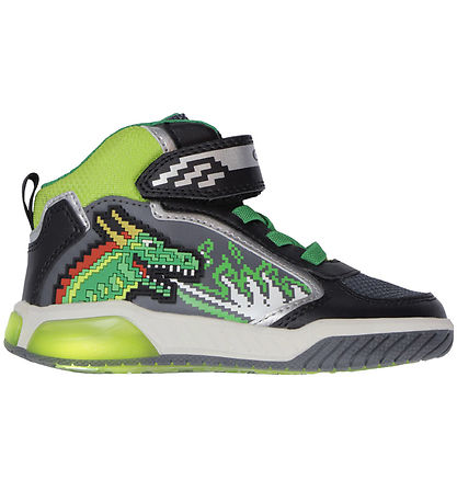 Geox Boots w. Light - J Inek B A - Black/Lime