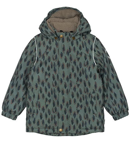 Mikk-Line Winter Coat - Recycled - Conditioner Green w. Print