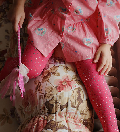 Konges Sløjd Tights - Glam - Amour Pink w. Rhinestone Konges Sløjd Tights - Glam - Amour Pink w. Rhinestone