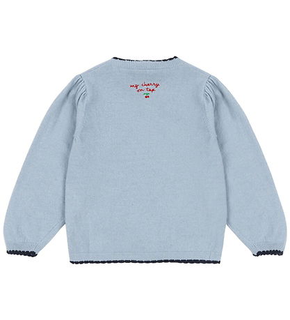 Konges Sløjd Cardigan - Cotton/Wool - Knitted - Alexa - Blue Fog
