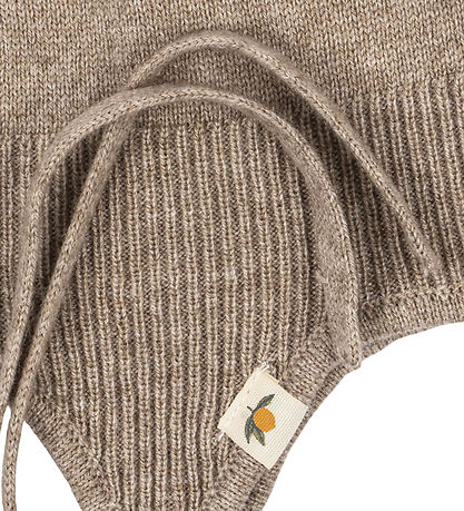 Konges Sløjd Baby Hat - Wool - Knitted - Mattou - Light Brown Konges Sløjd Baby Hat - Wool - Knitted - Mattou - Light Brown