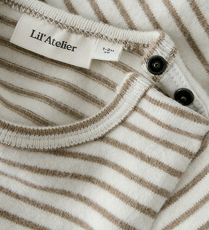 Lil' Atelier Bodysuit - Knitted - NbmThoro - Turtledove/Sepia Ti