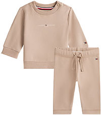 Tommy Hilfiger Joggingpakken - Mini Corp - Gemoute melk Tommy Hilfiger Joggingpakken - Mini Corp - Gemoute melk