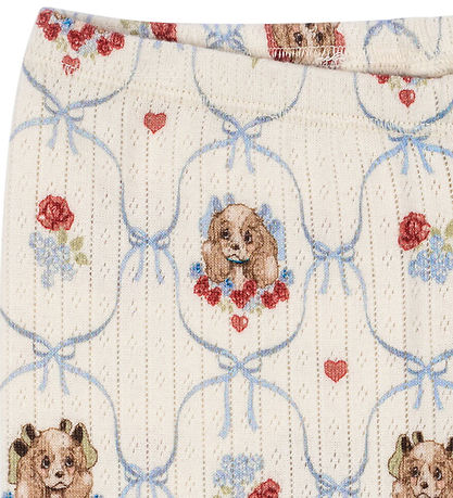 Konges Sløjd Leggings - Rib - Minnie - Puppy w. Pointelle