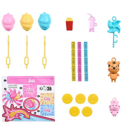 Barbie Puppe - 30 cm - Mysteries Cotton Candy & Games Spielset