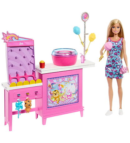 Barbie Puppe - 30 cm - Mysteries Cotton Candy & Games Spielset