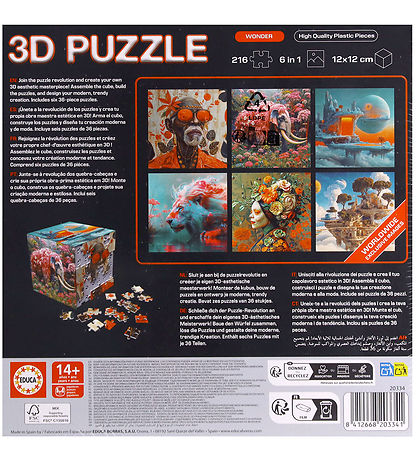 Educa 3D Pussel - 216 Delar - Kubunder