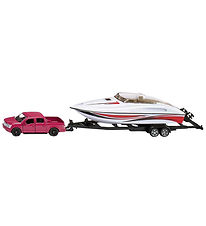 Siku Car w. Boat - Ford F150 w. Motorboat - 1:55 - Red/White Siku Car w. Boat - Ford F150 w. Motorboat - 1:55 - Red/White