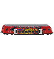 Siku Train - Double-Deck-Train - 1:87 - Red w. Graffiti