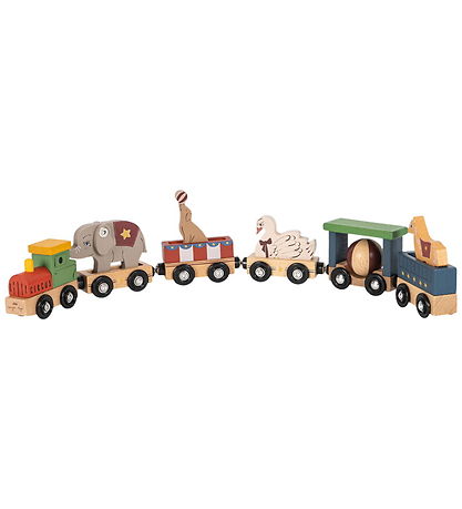 Konges Sløjd Train - Beech - Animal - Multi