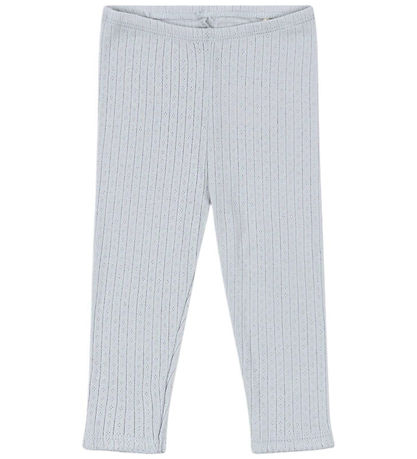 Konges Sløjd Leggings - Rib - Minnie - Gray Dawn w. Pointelle