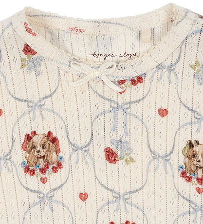Konges Sløjd Body l/ä - Rib - Minnie - Welpe m. Lochmuster Konges Sløjd Body l/ä - Rib - Minnie - Welpe m. Lochmuster