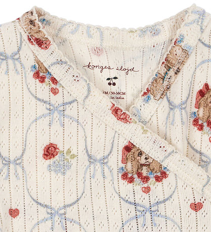 Konges Sløjd Body l/ä - Rib - Minnie - Welpe m. Lochmuster Konges Sløjd Body l/ä - Rib - Minnie - Welpe m. Lochmuster