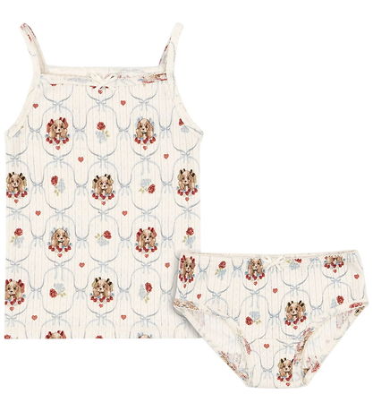 Konges Sløjd Underwear - Rib - Minnie - Puppy w. Pointelle Konges Sløjd Underwear - Rib - Minnie - Puppy w. Pointelle